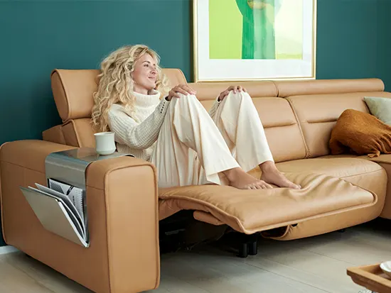 Le canapé grand confort de Stressless, modèle Émily chez Meubles Mignot