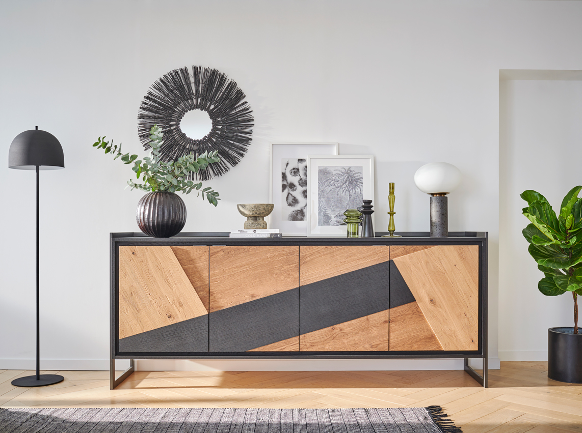Meuble Graffik Couture reference GRA40, chene massif et lignes contemporaines